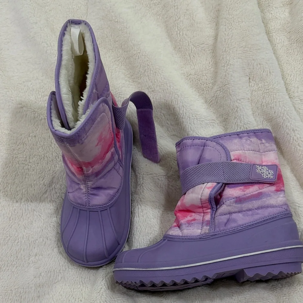 The Children's Place Purple and Pink Kids Snow Boots